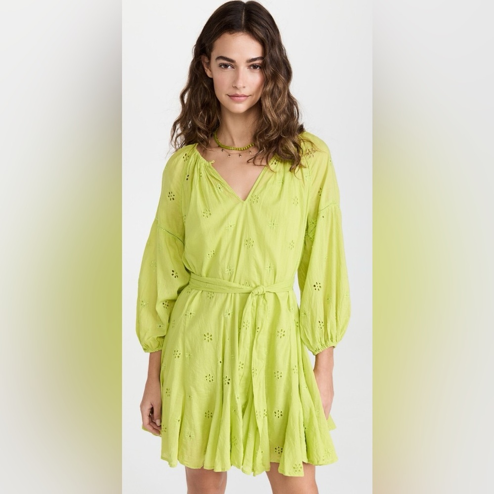 Lime Green Eyelet Dress
